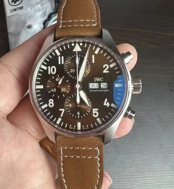 Pilot Chronograph IW377713 ZF Edition Brown Dial Brown Leather Strap A7750