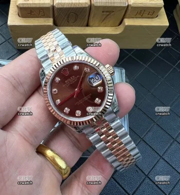 Rolex Datejust GSF 31mm RG/SS Brown Diamond Dial A2236