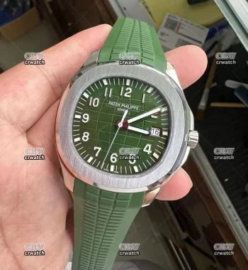 Aquanaut 5167 40mm SS 3KF Green Dial Green Rubber Strap A330 Super Clone V3