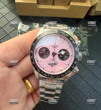 Black Bay Chrono SS TWF Edition Pink Dial SS Bracelet A7750