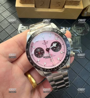 Black Bay Chrono SS TWF Edition Pink Dial SS Bracelet A7750