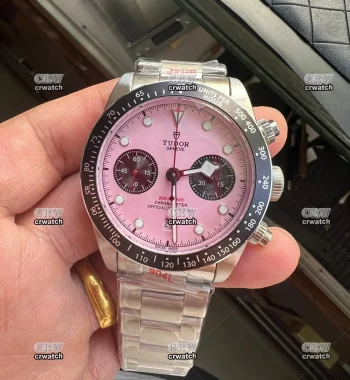 Black Bay Chrono SS TWF Edition Pink Dial SS Bracelet A7750