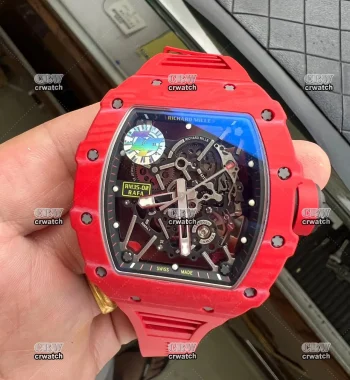 RM035-02 Red NTPT ZF V6 Edition Skeleton Dial Red Rubber Strap RMAL1 Super Clone