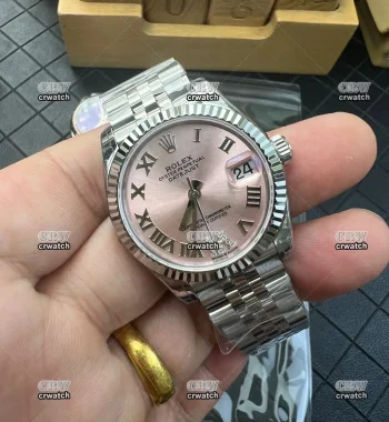 Rolex Datejust GSF 31mm SS Pink Roman Diamond Numerals Jubilee Bracelet