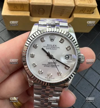 Datejust 31mm SS GSF Fluted Bezel silver Dial Oyster Bracelet A2824